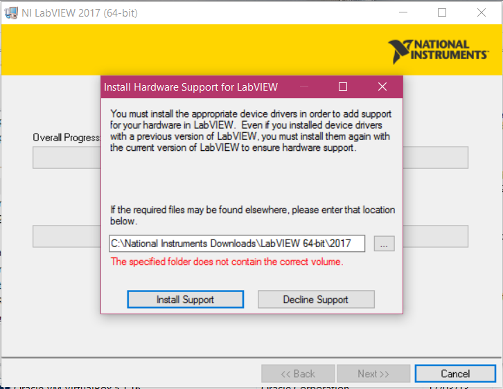 Installing labview drivers